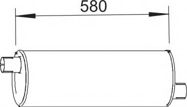 DINEX 64385 Middle-/End Silencer